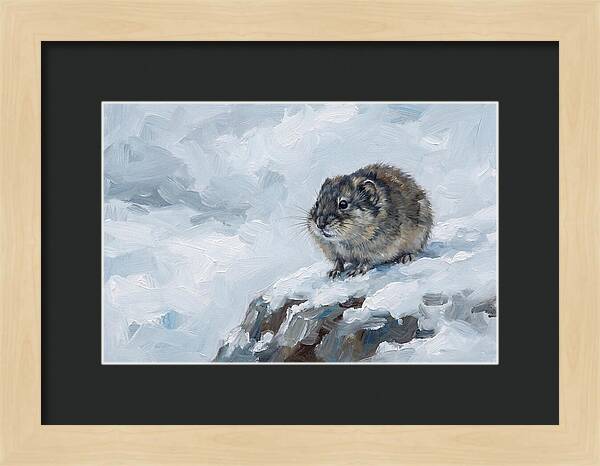 Lemming On A Snowy Rock