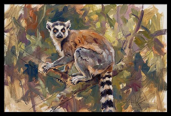 Lemur Among The Leaves