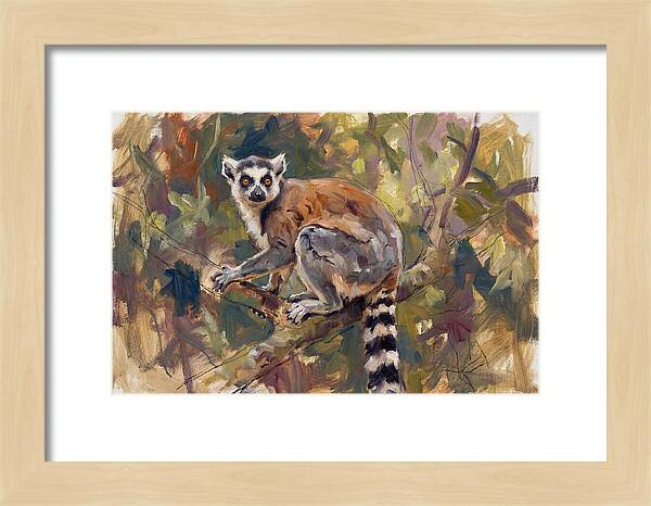 Lemur Among The Leaves
