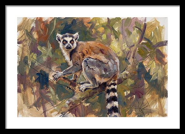 Lemur Among The Leaves