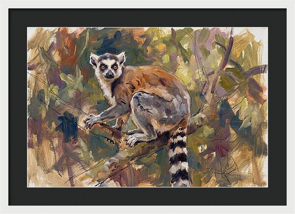 Lemur Among The Leaves