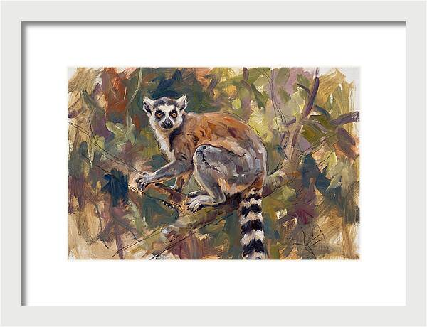 Lemur Among The Leaves