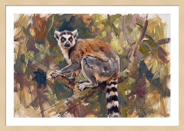 Lemur Among The Leaves