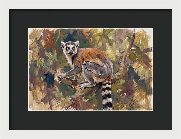 Lemur Among The Leaves