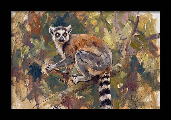 Lemur Among The Leaves