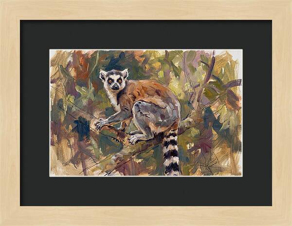 Lemur Among The Leaves