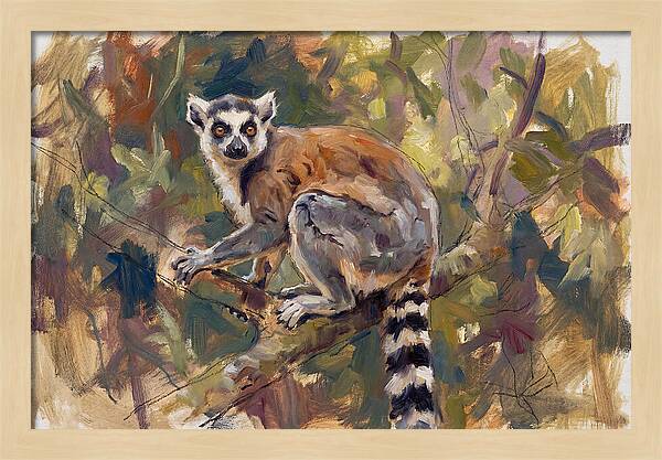 Lemur Among The Leaves