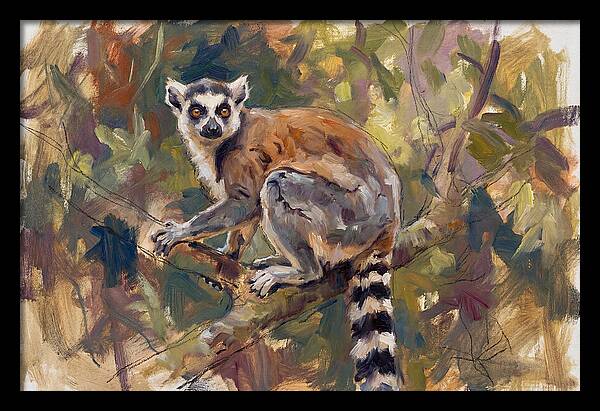 Lemur Among The Leaves