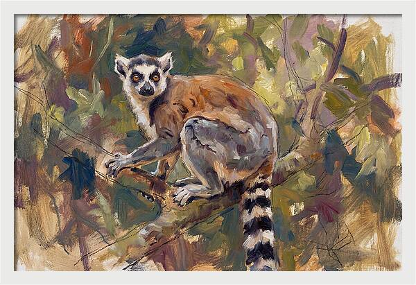 Lemur Among The Leaves