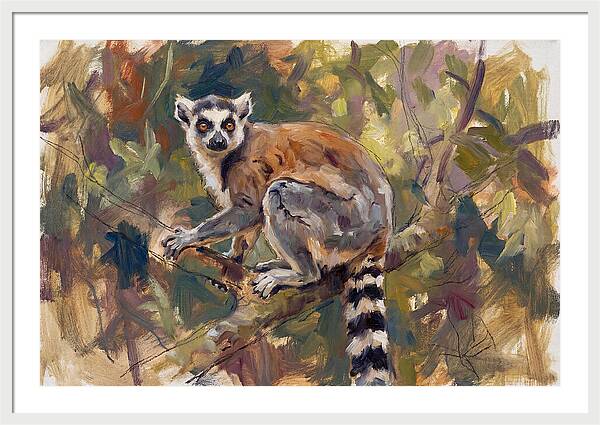 Lemur Among The Leaves