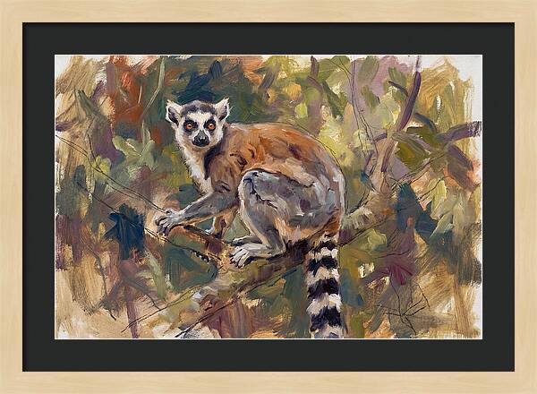 Lemur Among The Leaves
