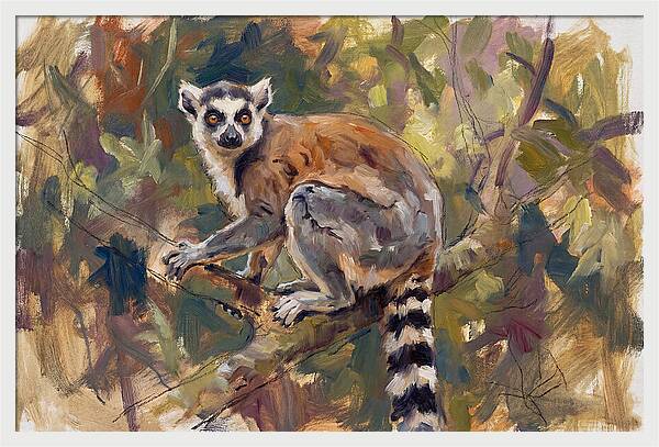 Lemur Among The Leaves