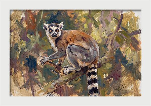 Lemur Among The Leaves