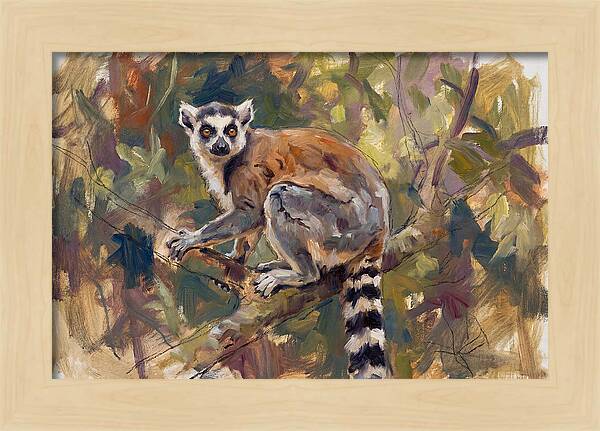Lemur Among The Leaves