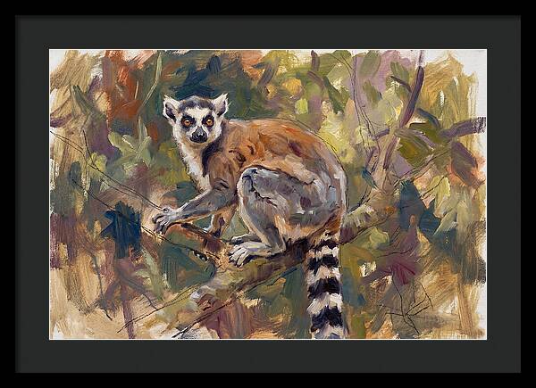 Lemur Among The Leaves