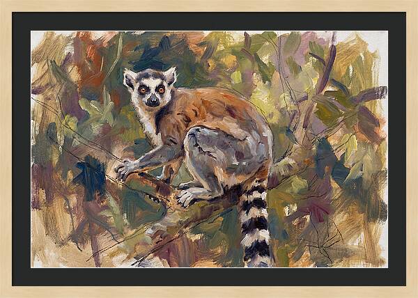 Lemur Among The Leaves