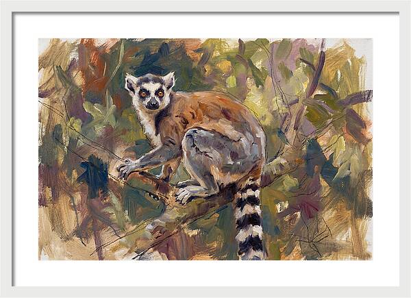 Lemur Among The Leaves