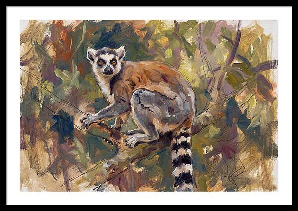 Lemur Among The Leaves