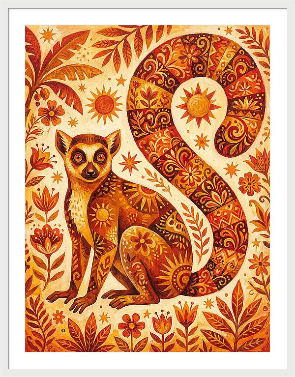Lemur Folk Art