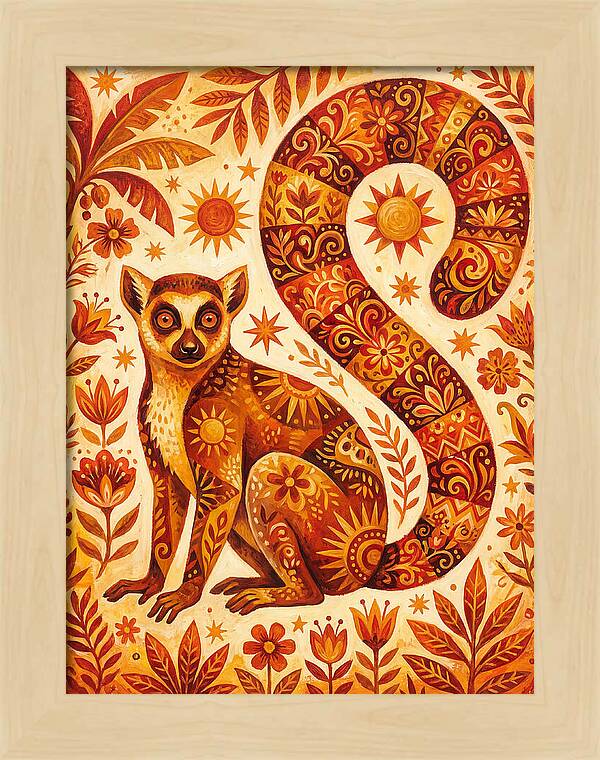 Lemur Folk Art