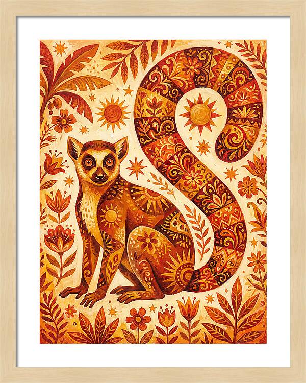 Lemur Folk Art