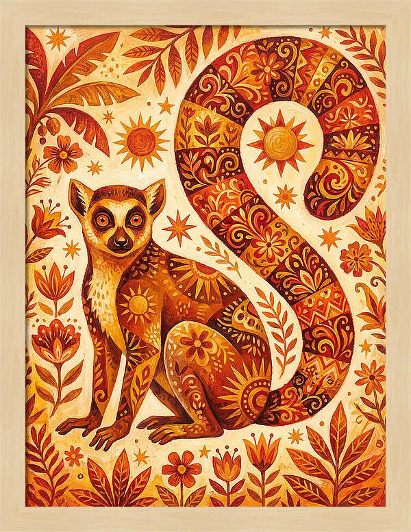 Lemur Folk Art