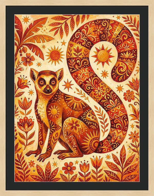 Lemur Folk Art