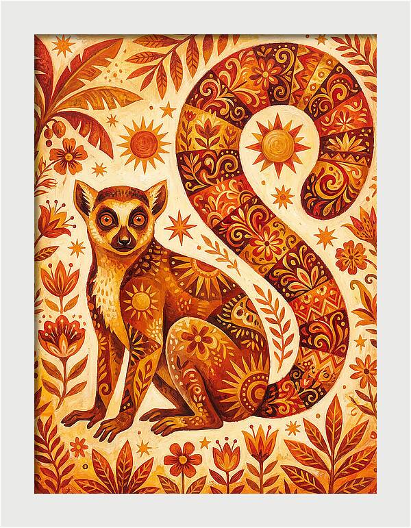 Lemur Folk Art