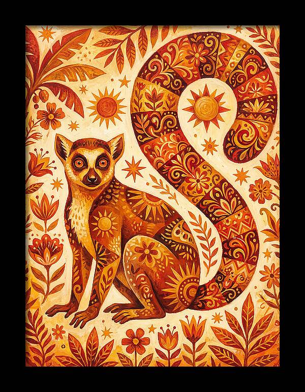 Lemur Folk Art