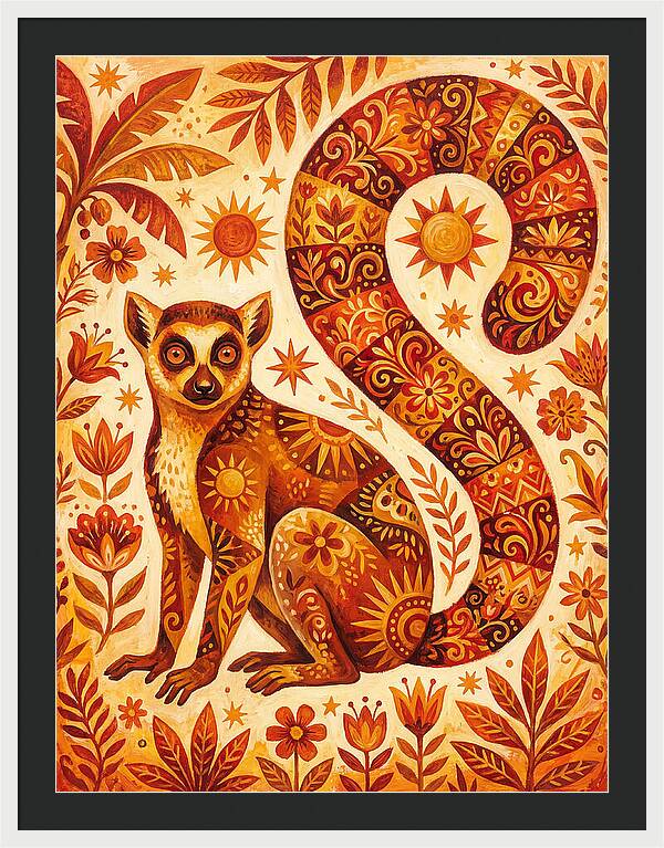 Lemur Folk Art