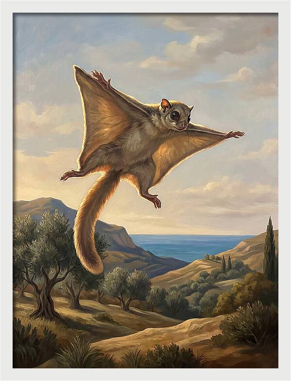 Lemur Gliding Among The Clouds