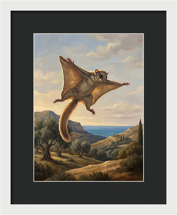 Lemur Gliding Among The Clouds