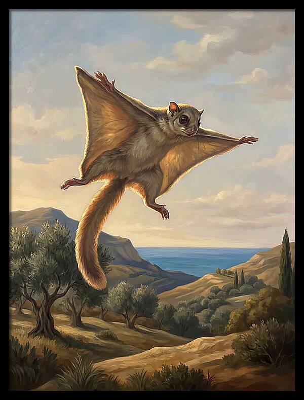 Lemur Gliding Among The Clouds