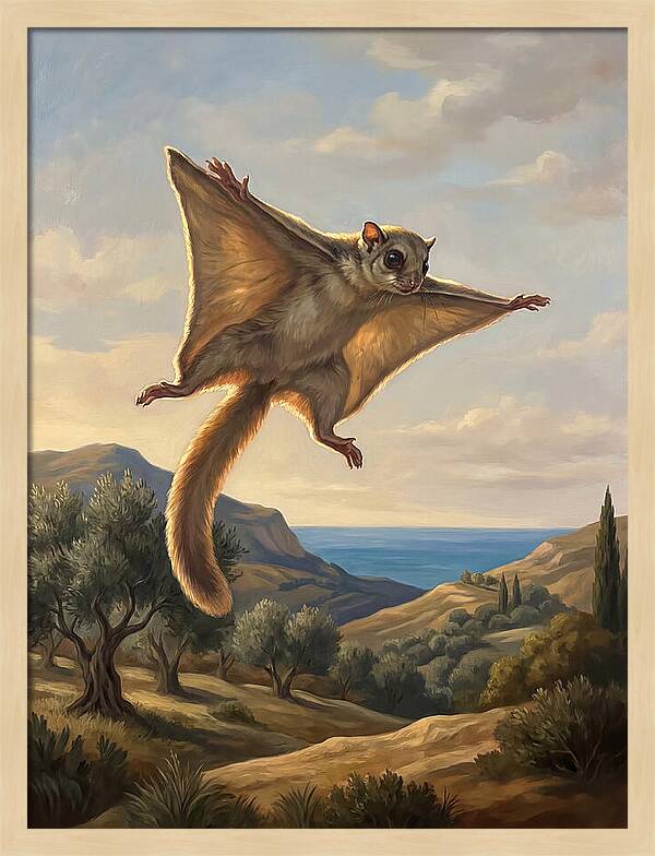 Lemur Gliding Among The Clouds