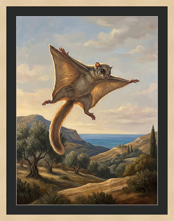 Lemur Gliding Among The Clouds