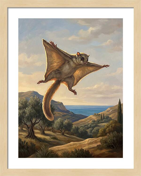 Lemur Gliding Among The Clouds
