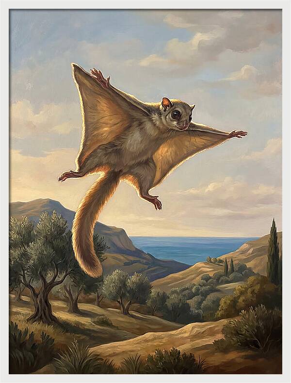 Lemur Gliding Among The Clouds