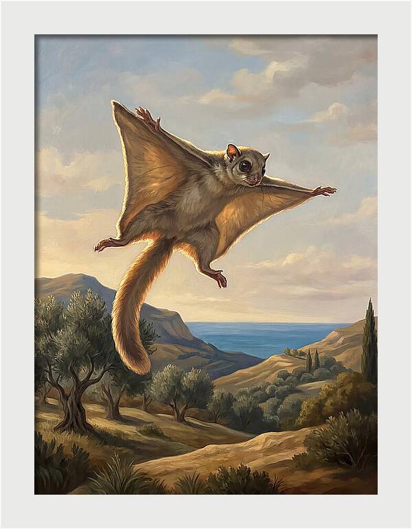 Lemur Gliding Among The Clouds
