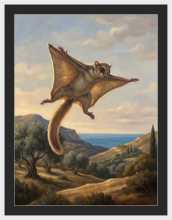 Lemur Gliding Among The Clouds