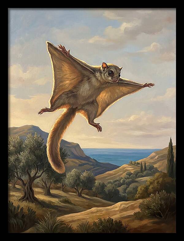 Lemur Gliding Among The Clouds