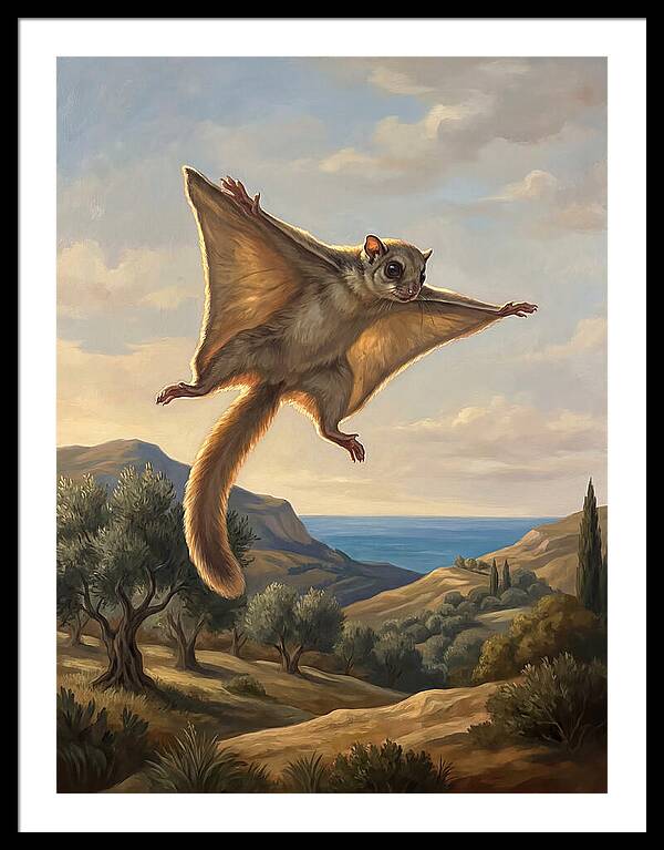 Lemur Gliding Among The Clouds