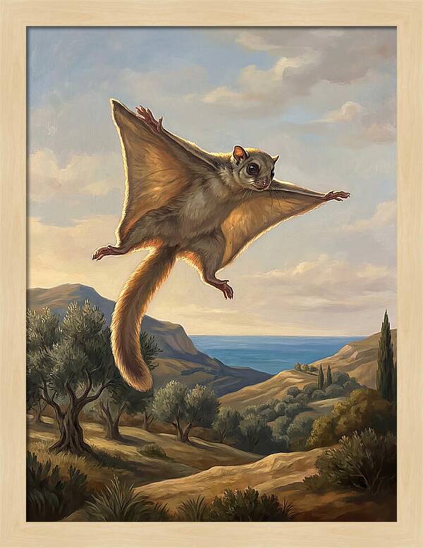 Lemur Gliding Among The Clouds