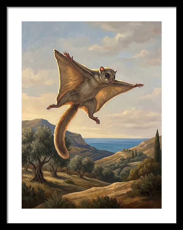 Lemur Gliding Among The Clouds