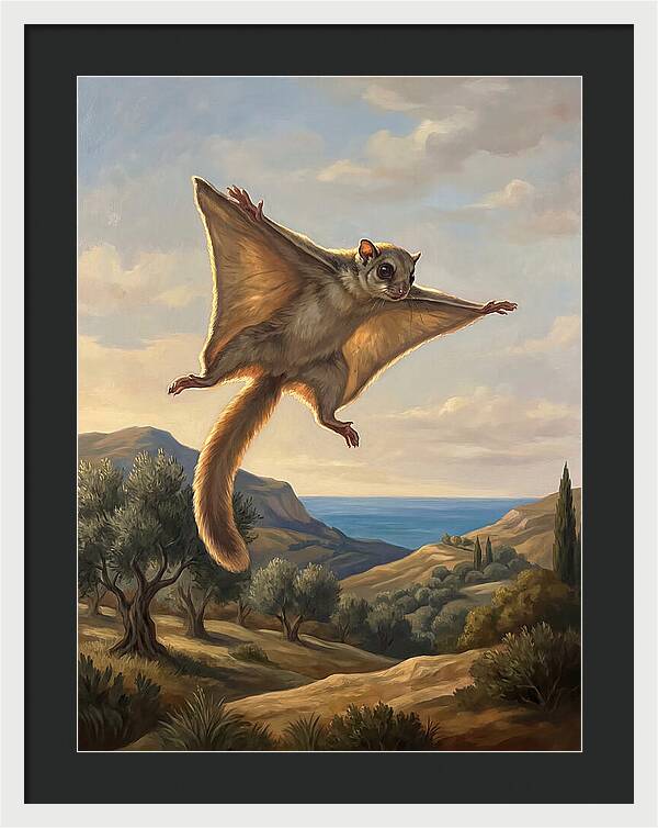 Lemur Gliding Among The Clouds
