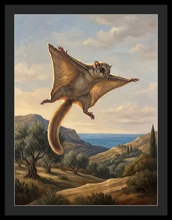 Lemur Gliding Among The Clouds
