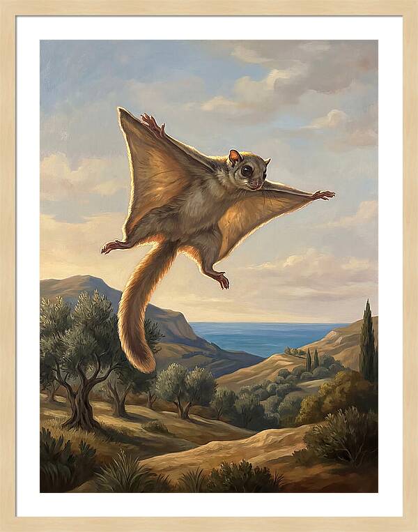 Lemur Gliding Among The Clouds