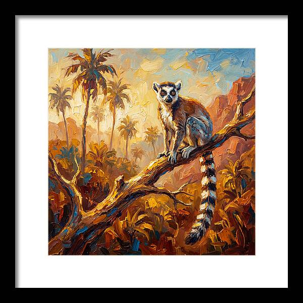 Lemur In A Tropical Paradise