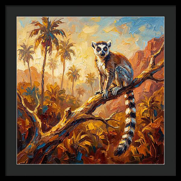 Lemur In A Tropical Paradise