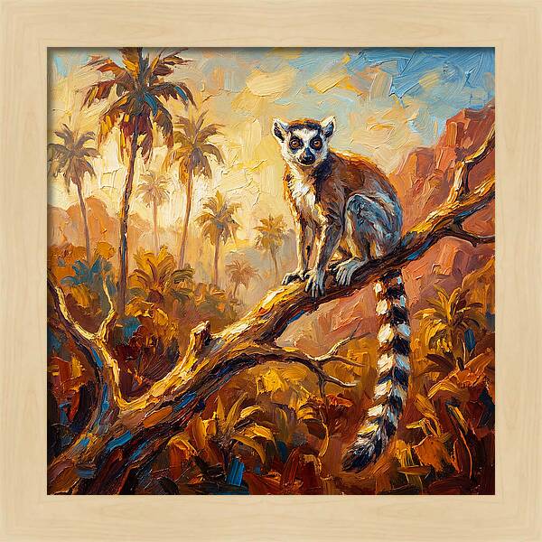 Lemur In A Tropical Paradise