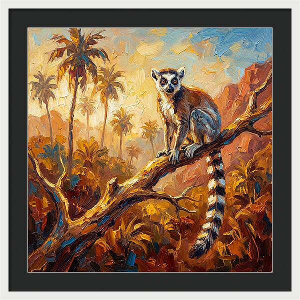 Lemur In A Tropical Paradise